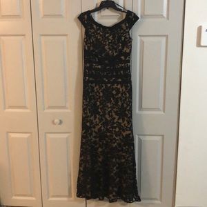 Black Lace Evening Gown